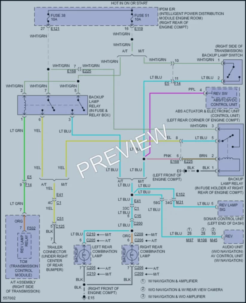 2017 Nissan Frontier Exterior Lights wiring diagram preview