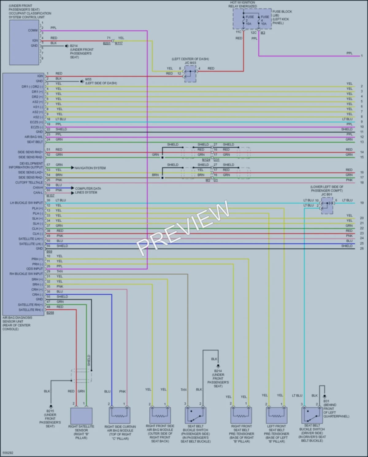 2017 Nissan GTR Supplemental Restraints wiring diagram preview