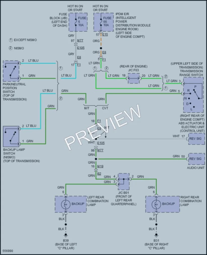 2017 Nissan JUKE Exterior Lights wiring diagram preview