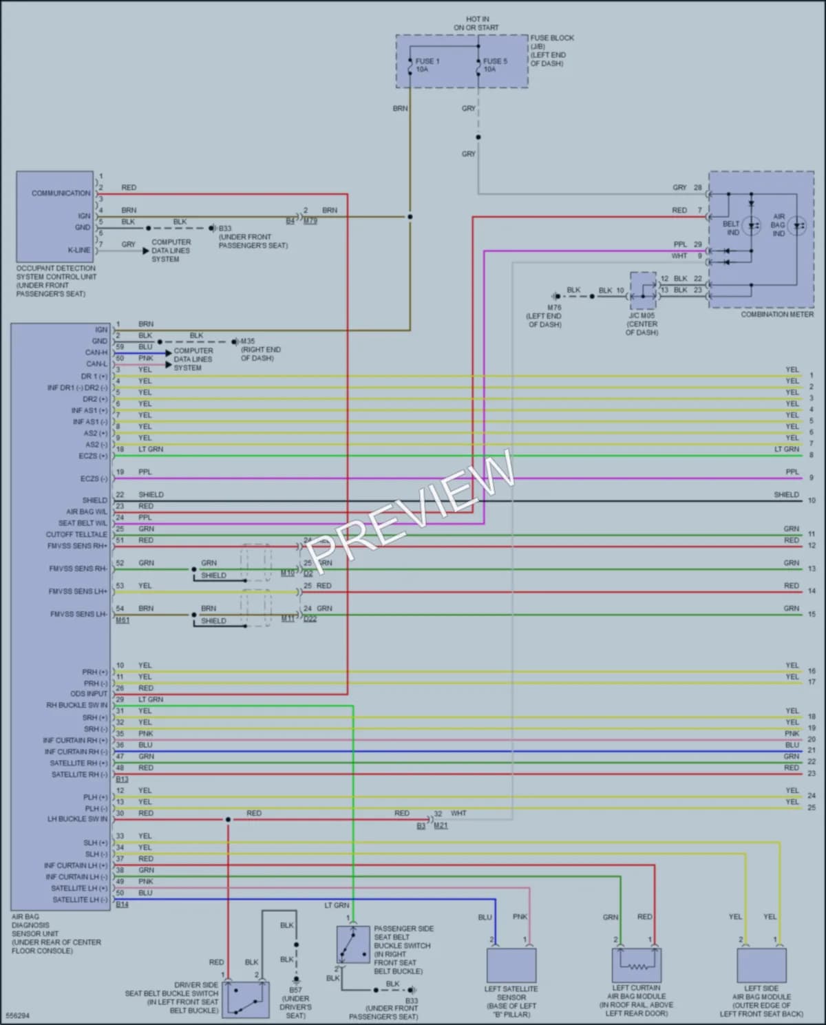 2017 Nissan JUKE Supplemental Restraints wiring diagram preview