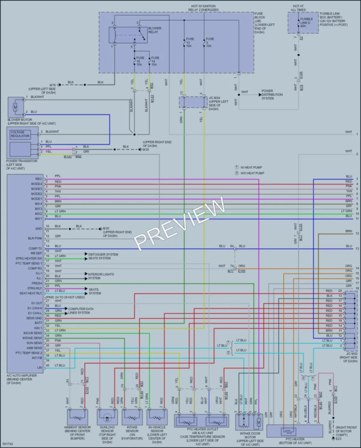 2017 Nissan LEAF Air Conditioning wiring diagram preview