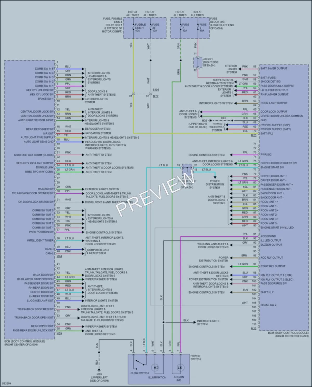 2017 Nissan LEAF Body Control Modules wiring diagram preview