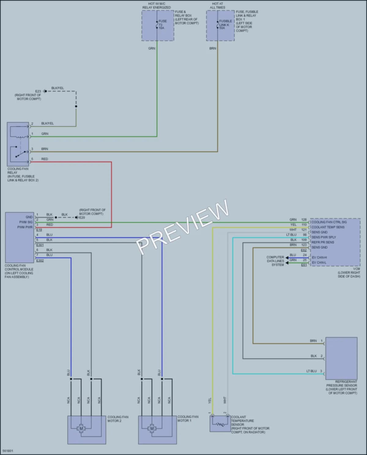 2017 Nissan LEAF Cooling Fan wiring diagram preview