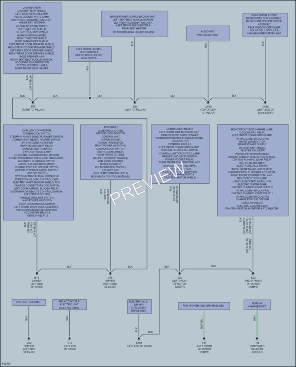 2017 Nissan LEAF Ground Distribution wiring diagram preview