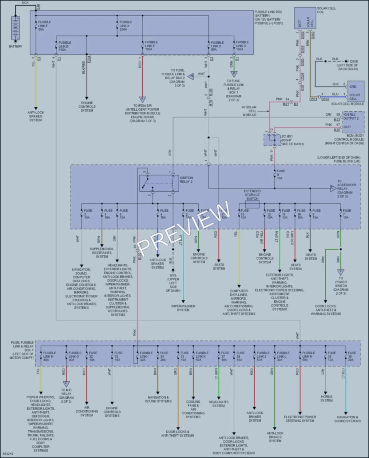 2017 Nissan LEAF Power Distribution wiring diagram preview