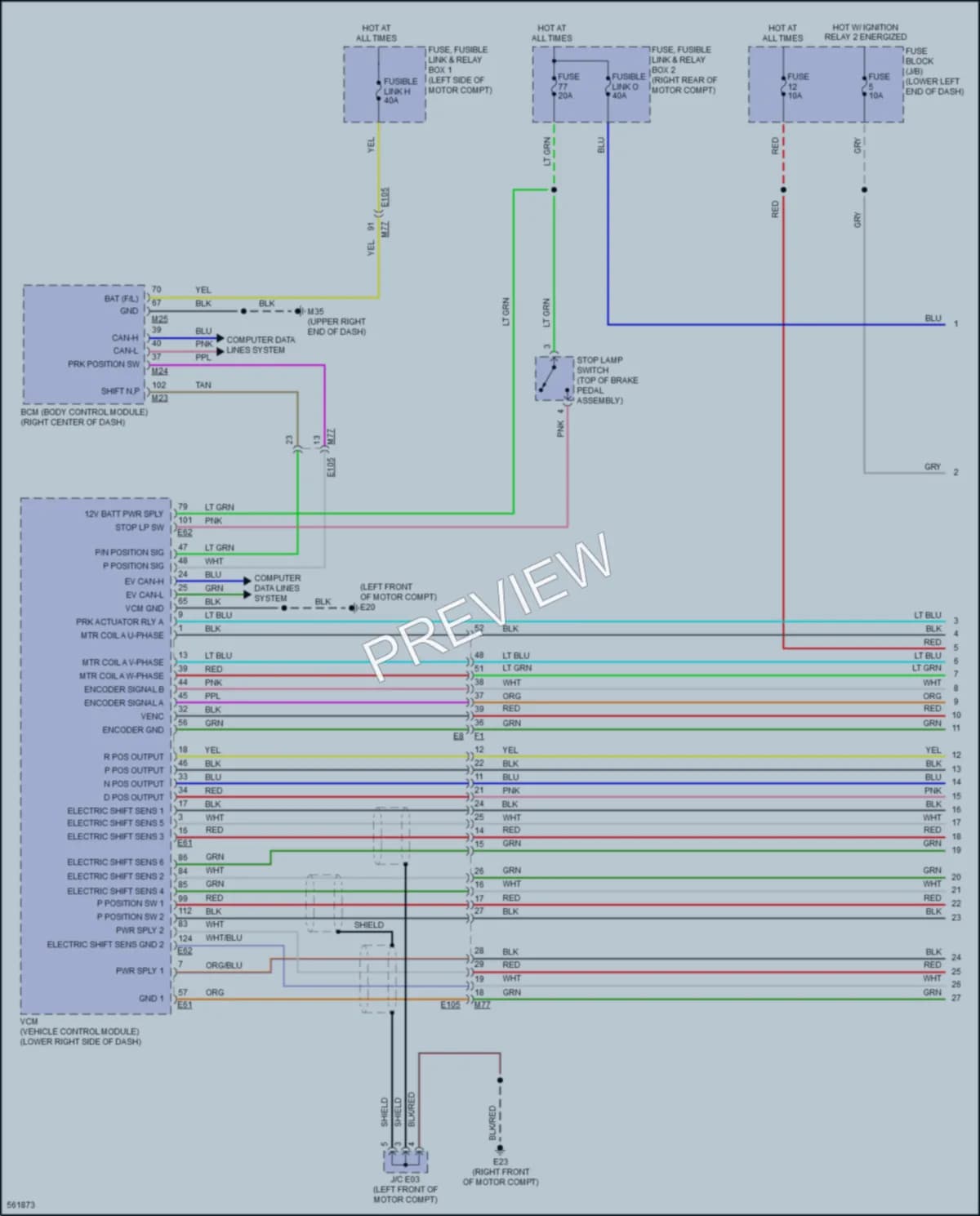 2017 Nissan LEAF Transmission wiring diagram preview