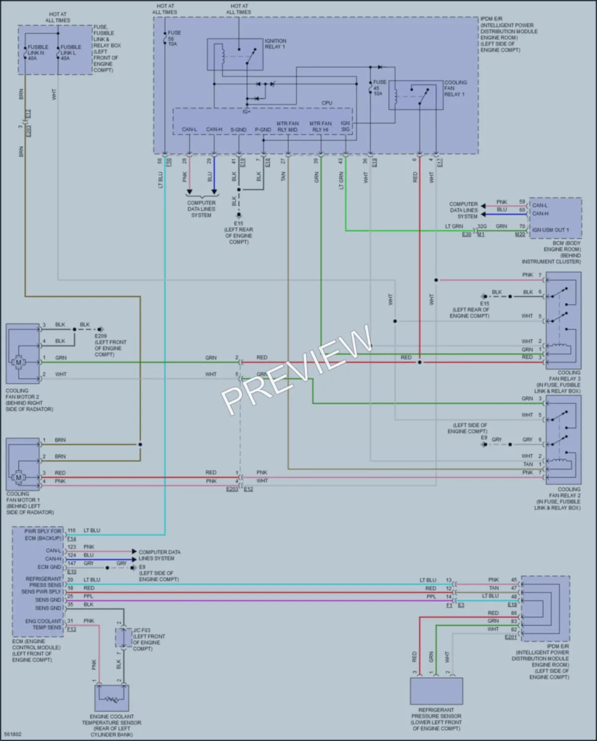 2017 Nissan Maxima Cooling Fan wiring diagram preview