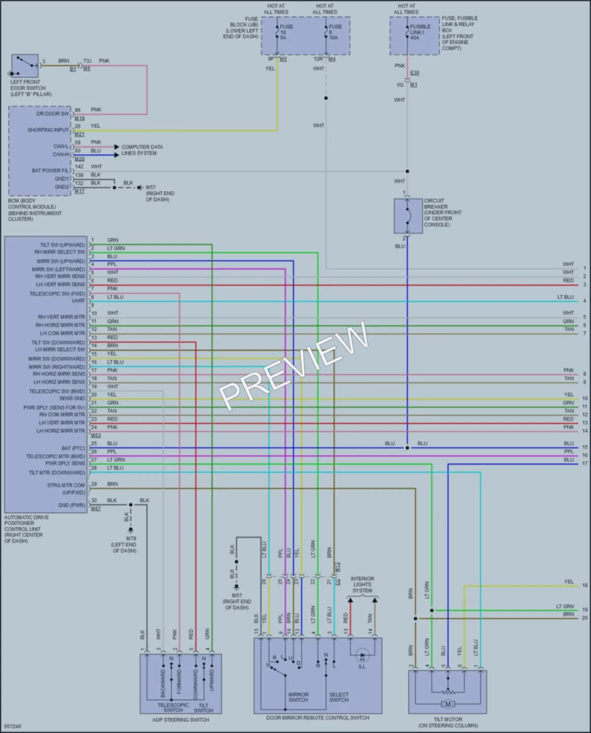 2017 Nissan Maxima Memory Systems wiring diagram preview