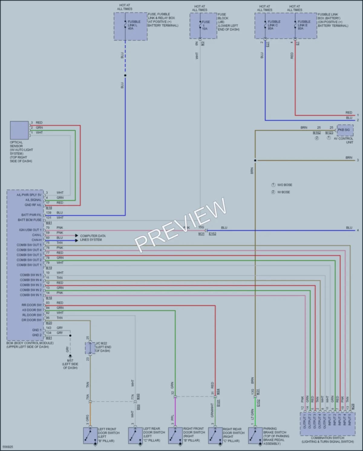 2017 Nissan Murano Headlights wiring diagram preview