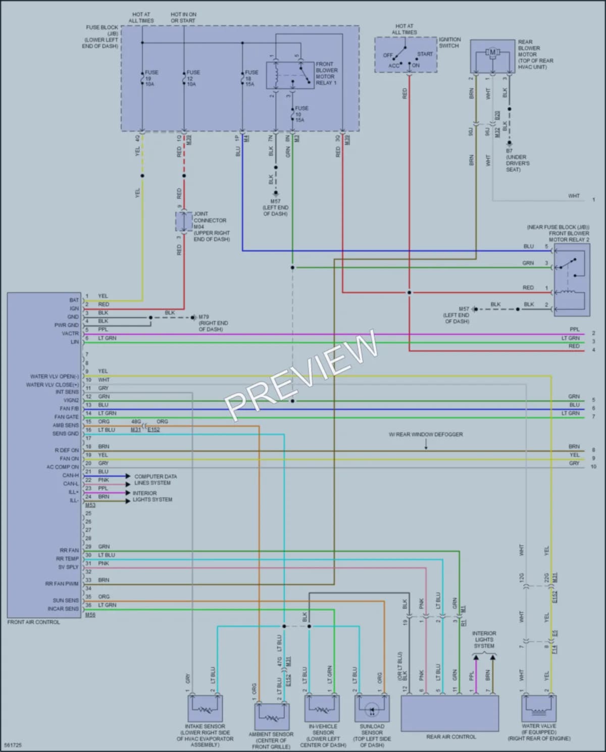 2017 Nissan NV1500 Air Conditioning wiring diagram preview