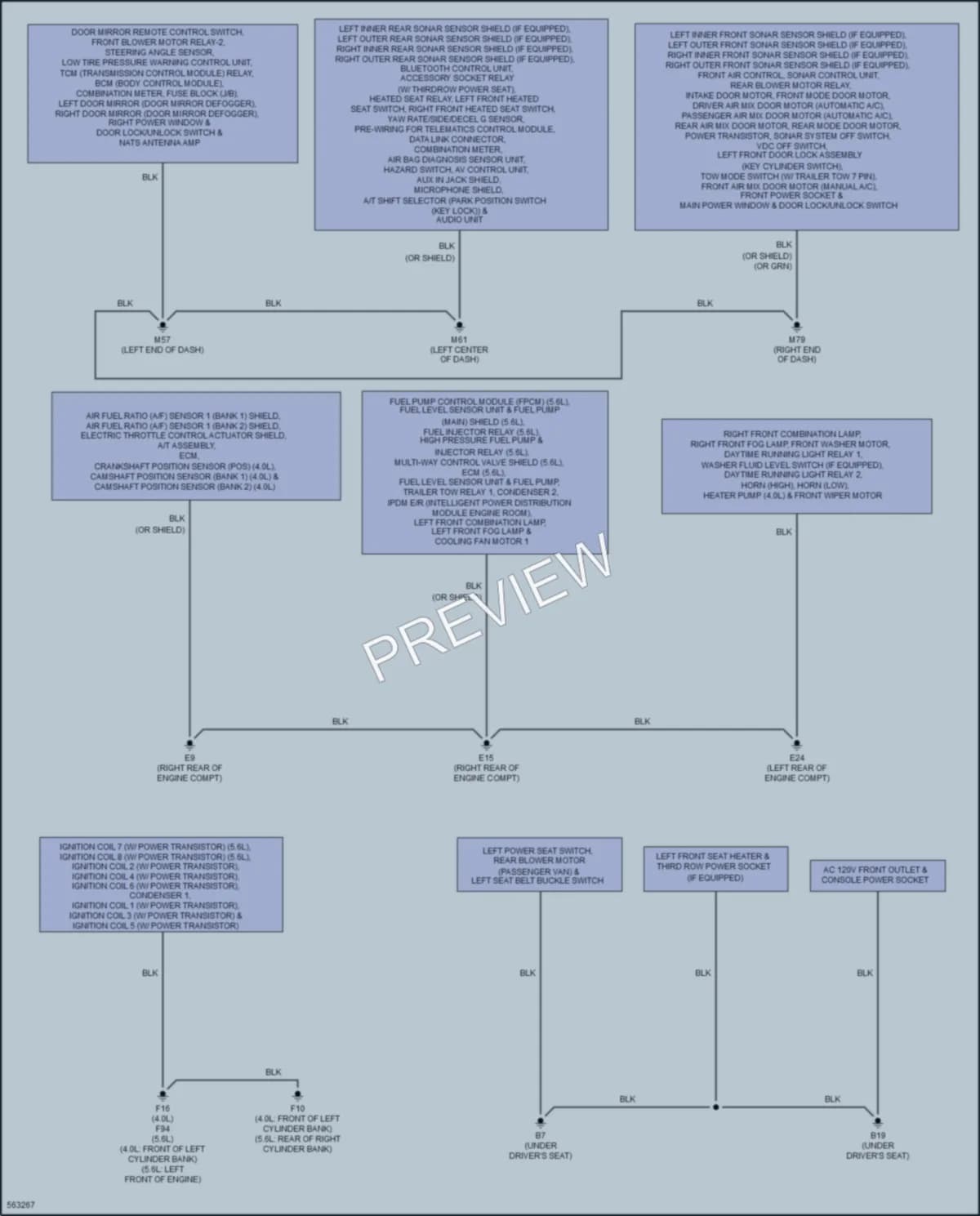 2017 Nissan NV1500 Ground Distribution wiring diagram preview