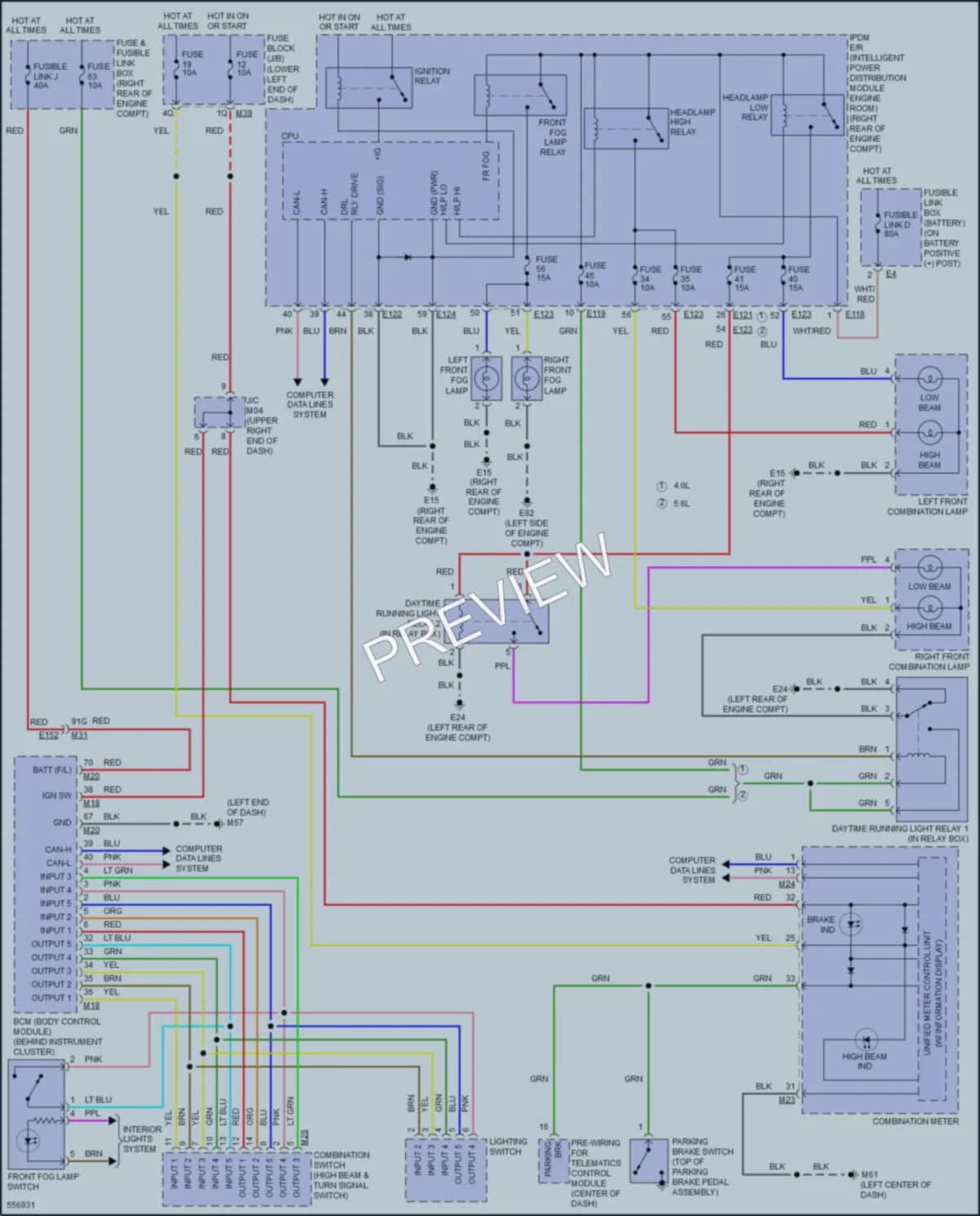 2017 Nissan NV1500 Headlights wiring diagram preview