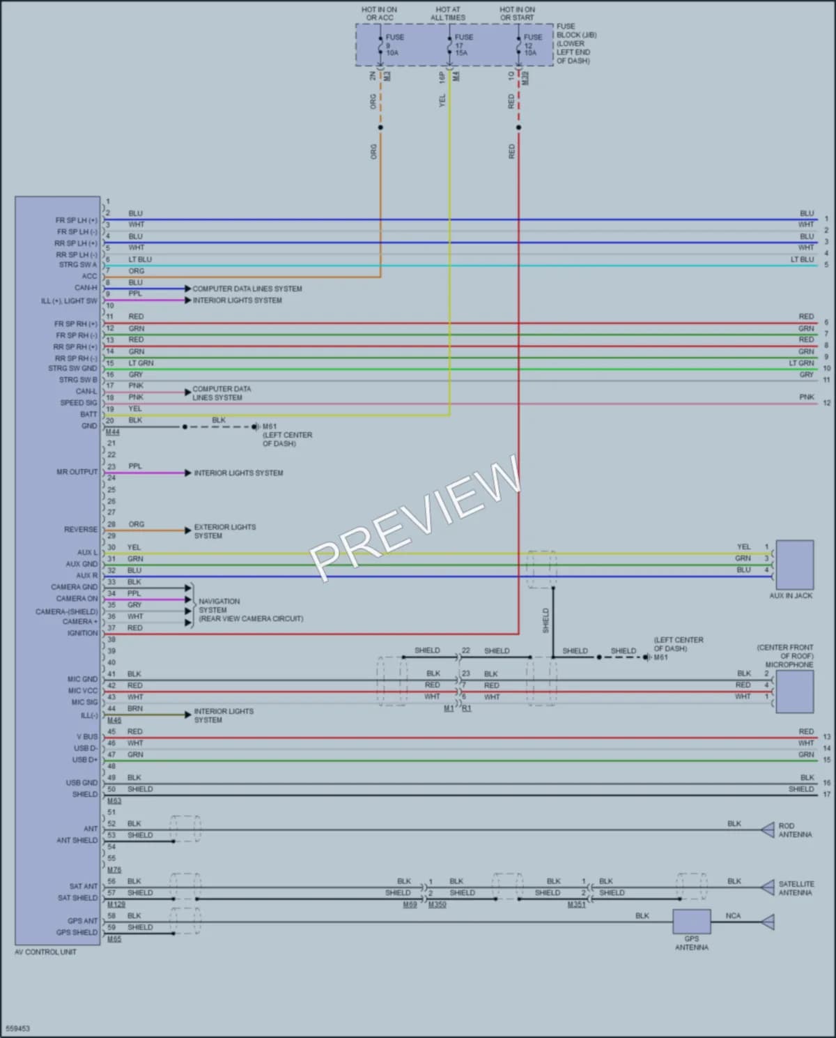 2017 Nissan NV1500 Navigation wiring diagram preview