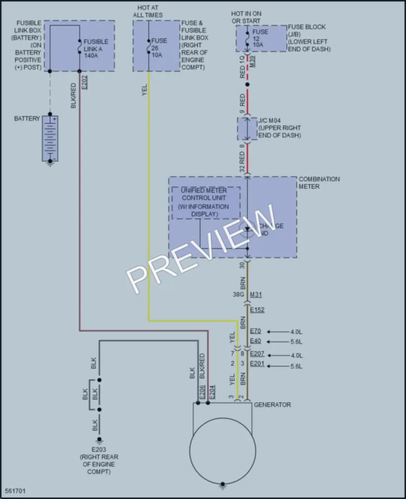 2017 Nissan NV1500 Starting Charging wiring diagram preview