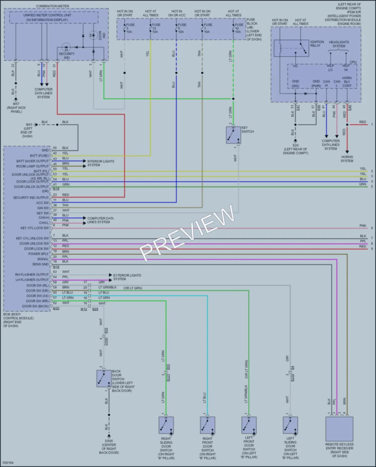 2017 Nissan NV200 Anti Theft wiring diagram preview