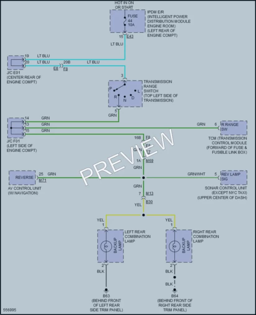 2017 Nissan NV200 Exterior Lights wiring diagram preview