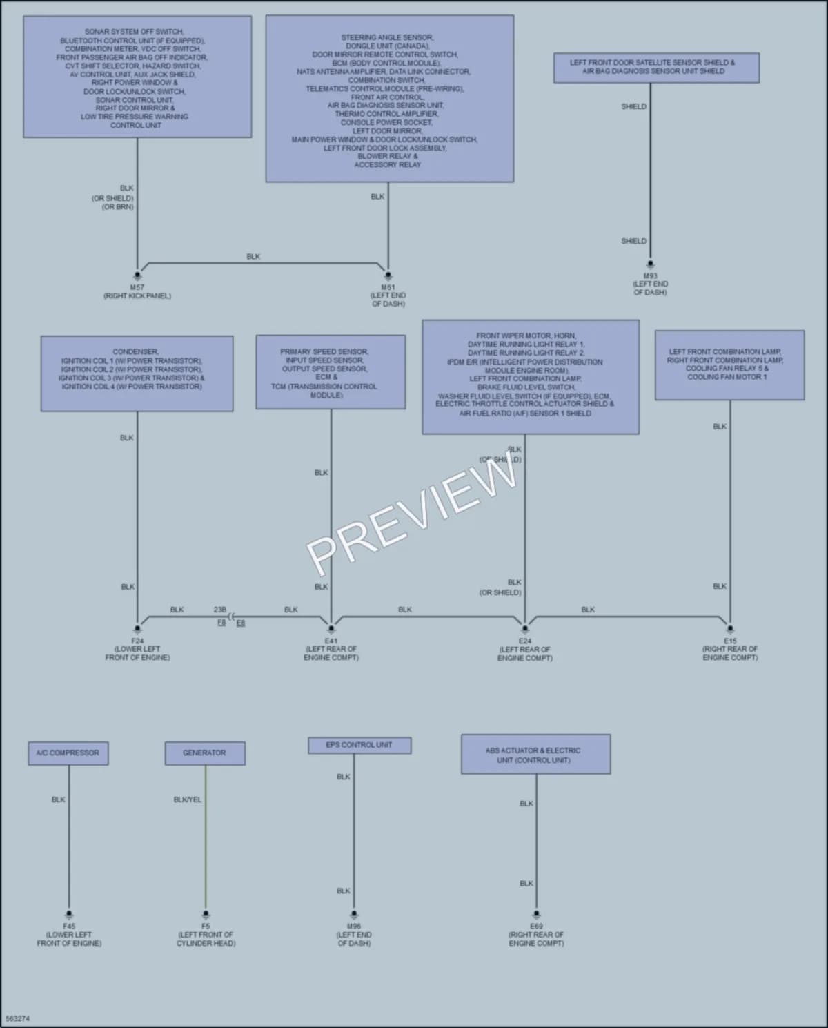 2017 Nissan NV200 Ground Distribution wiring diagram preview