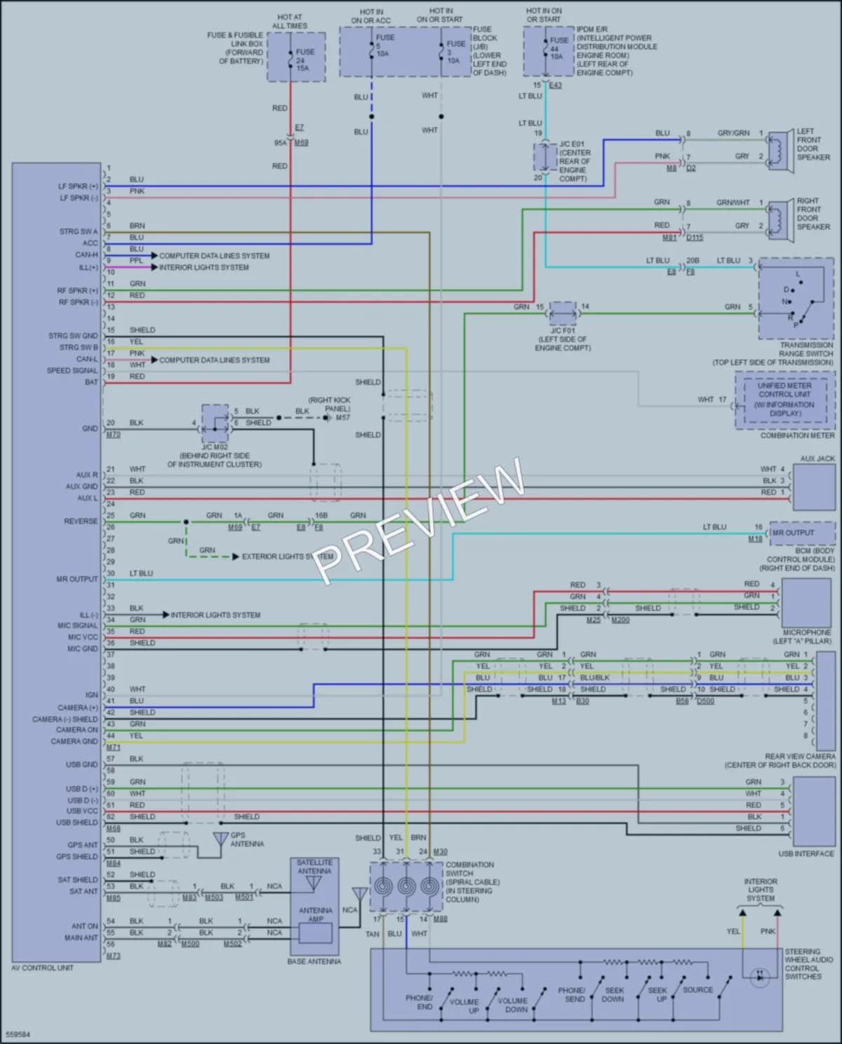 2017 Nissan NV200 Radio wiring diagram preview