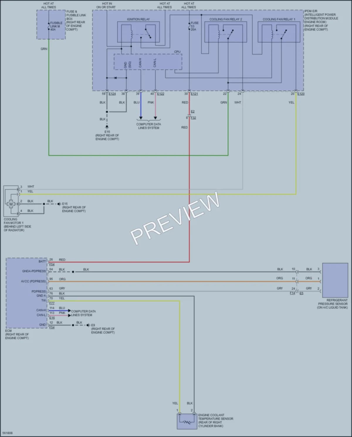 2017 Nissan NV2500HD Cooling Fan wiring diagram preview