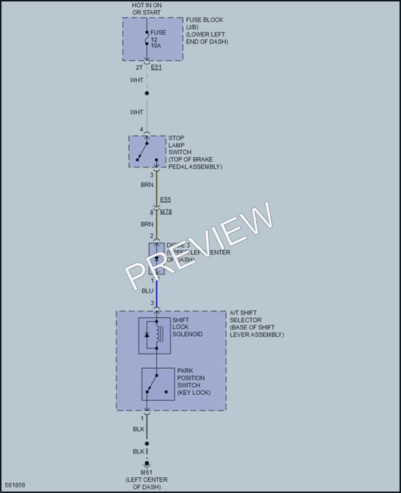 2017 Nissan NV2500HD Shift Interlock wiring diagram preview