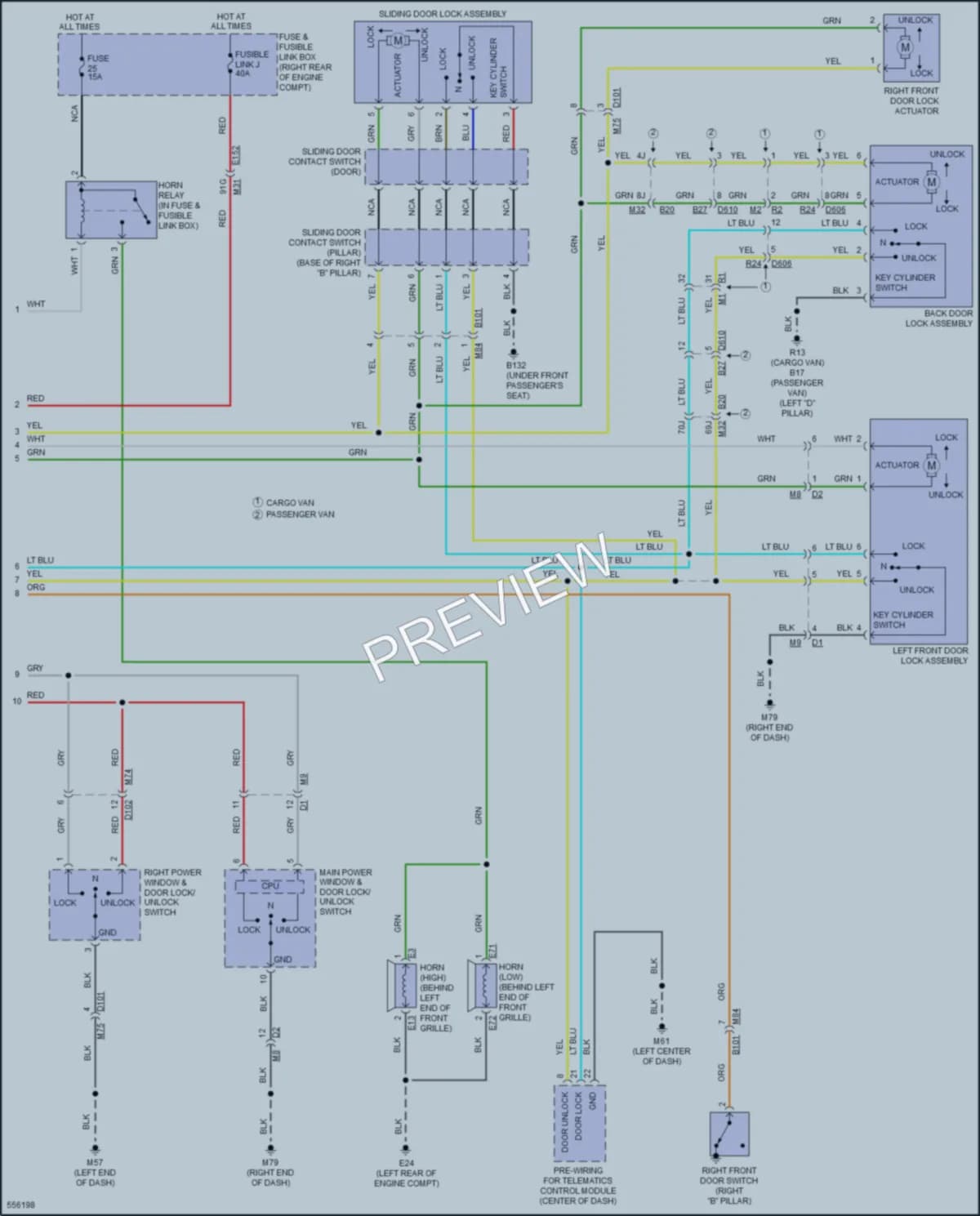 2017 Nissan NV3500HD Anti Theft wiring diagram preview