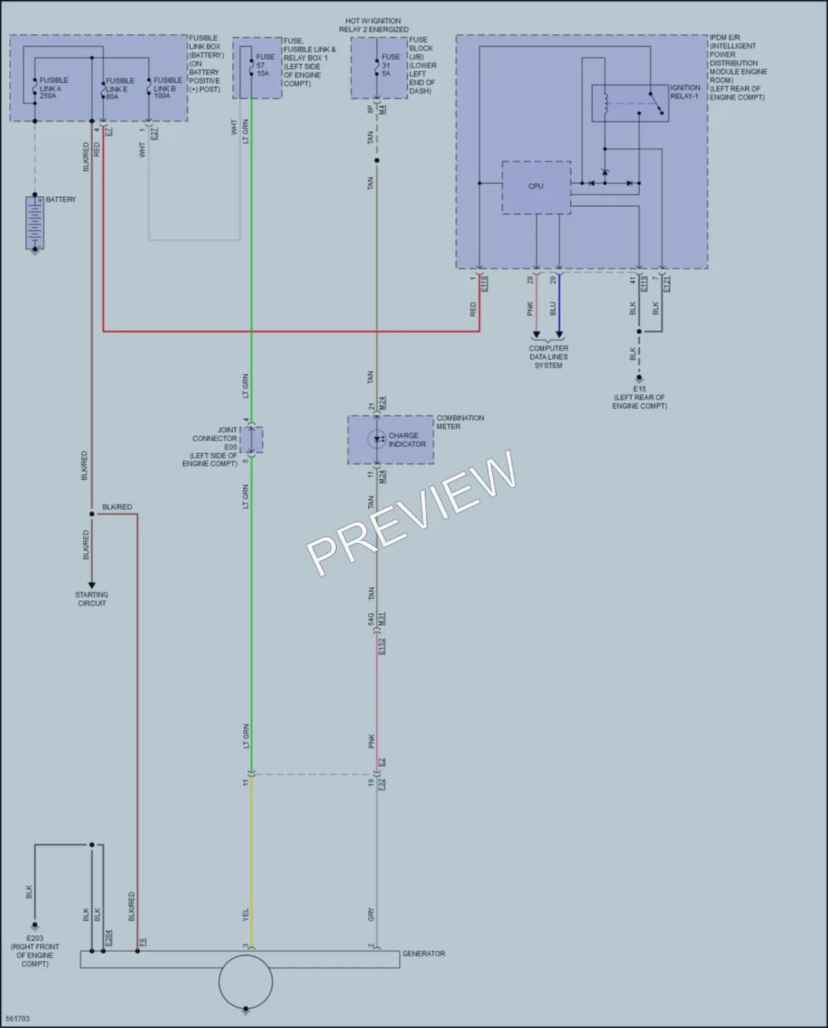 2017 Nissan Pathfinder Starting Charging wiring diagram preview