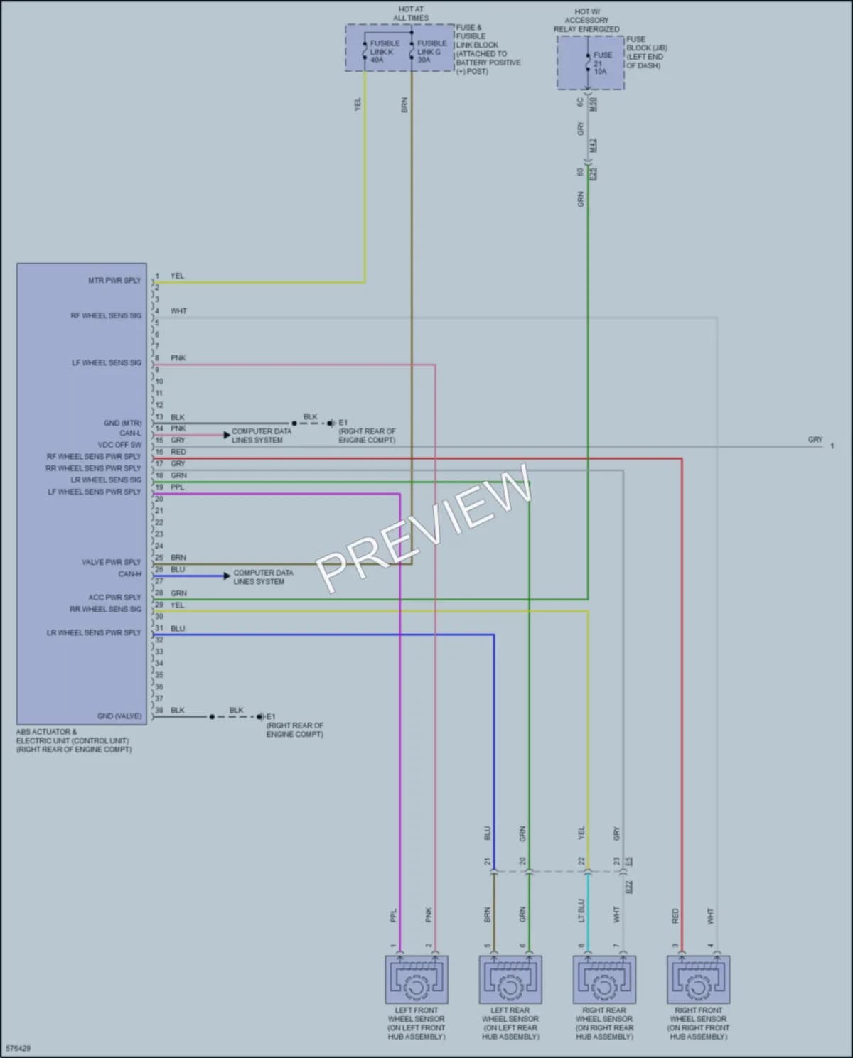 2017 Nissan Qashqai Anti Lock Brakes wiring diagram preview