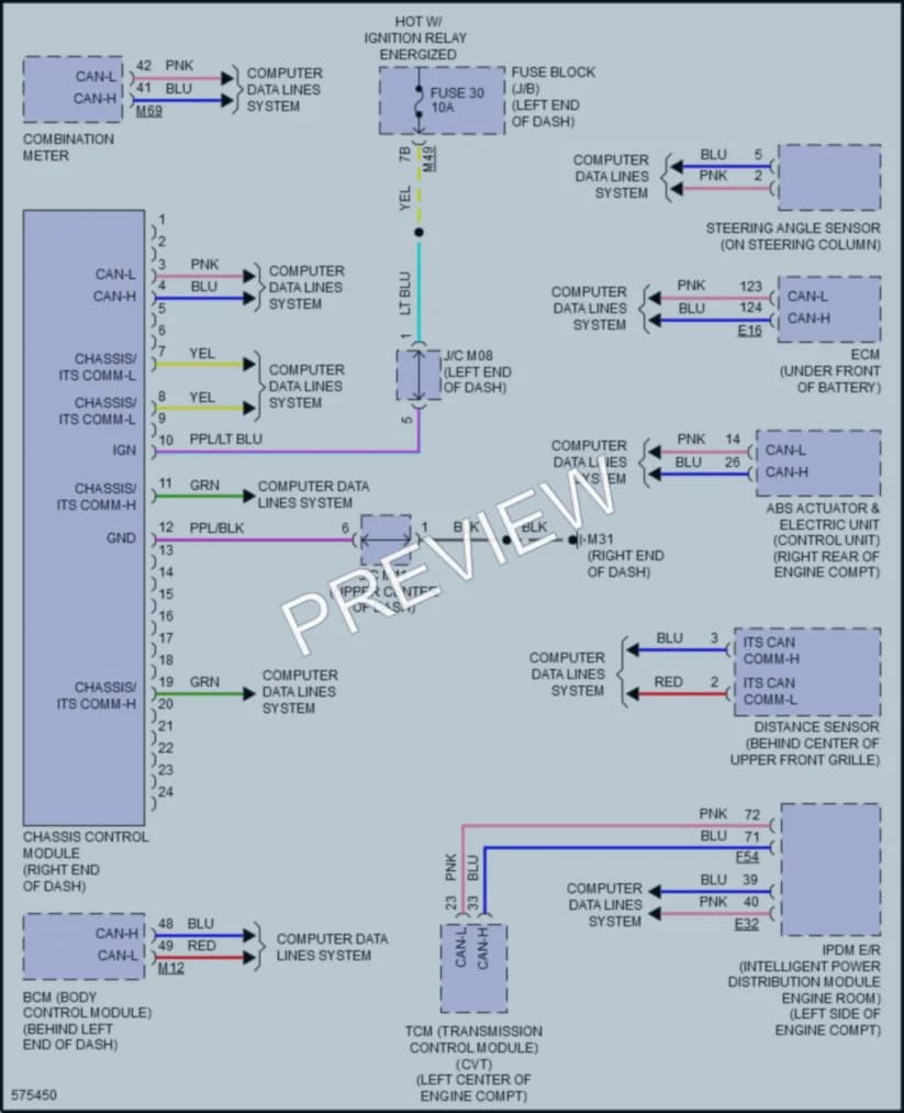 2017 Nissan Qashqai Electronic Suspension wiring diagram preview