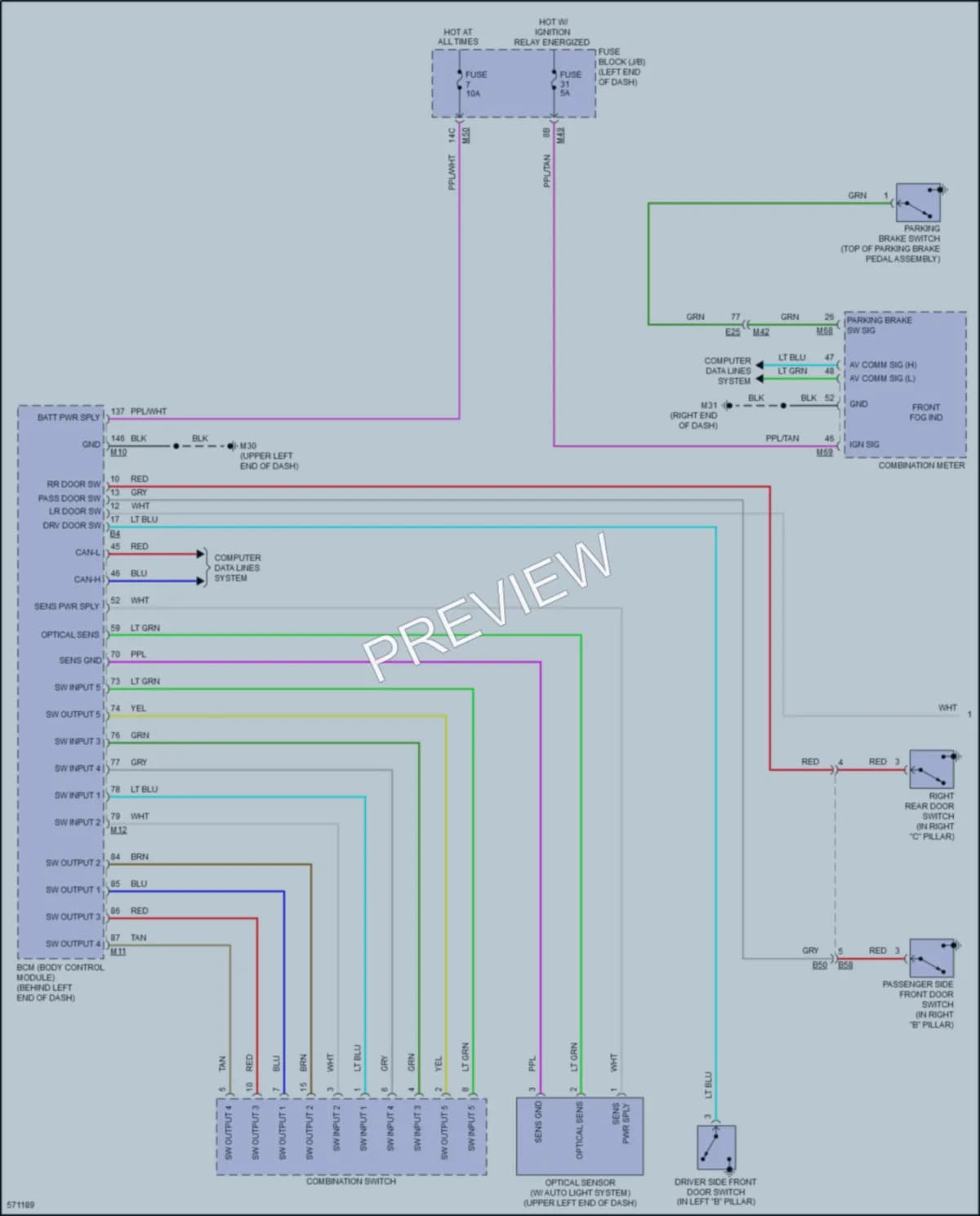 2017 Nissan Qashqai Headlights wiring diagram preview