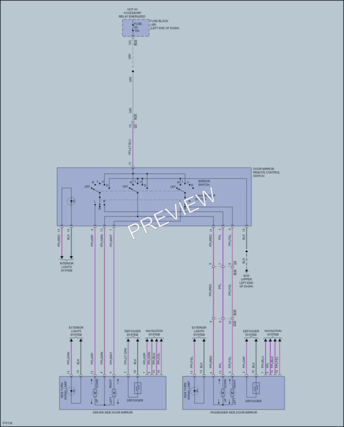 2017 Nissan Qashqai Power Mirrors wiring diagram preview