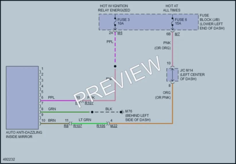 2017 Nissan Quest Power Mirrors wiring diagram preview