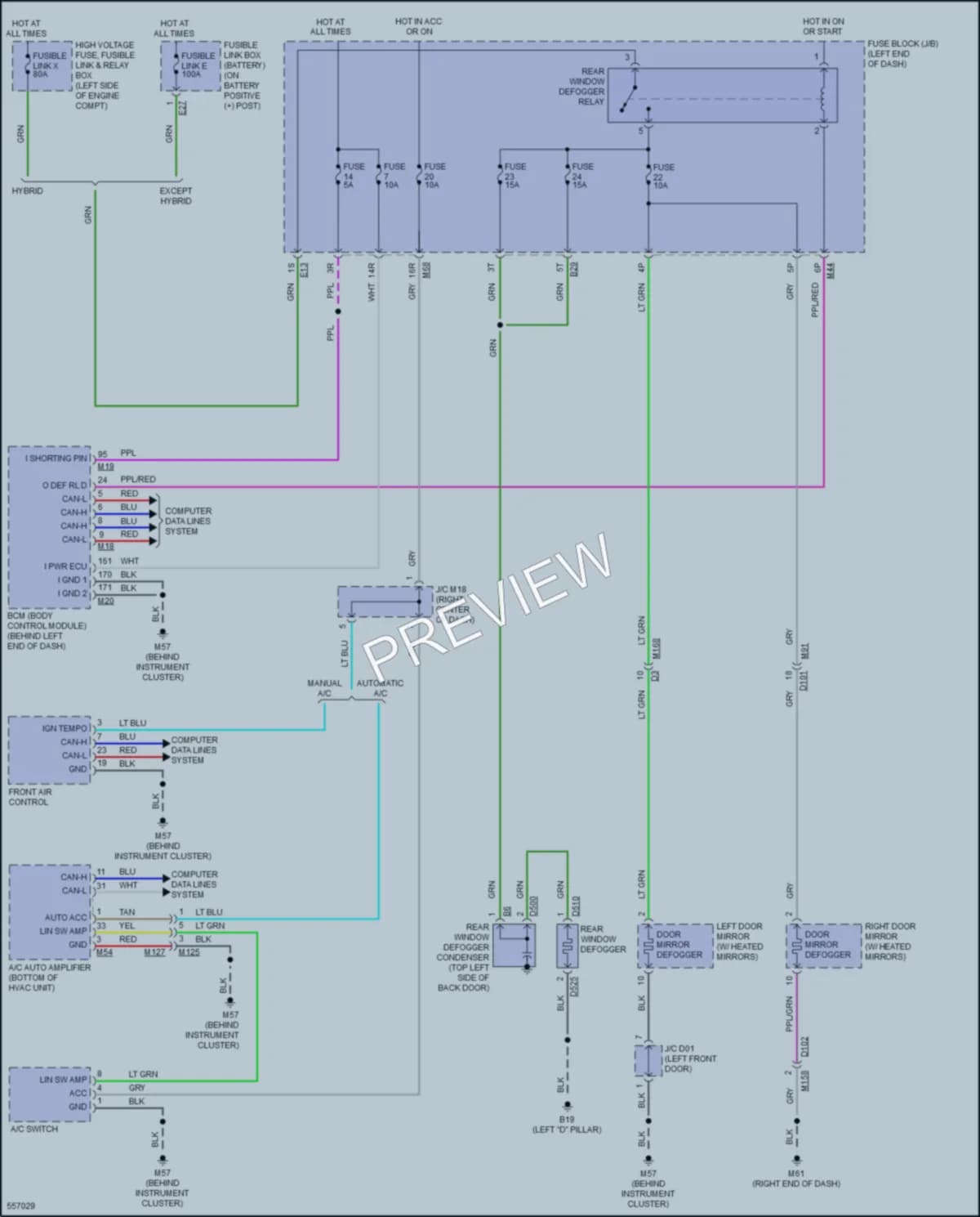 2017 Nissan Rogue Defoggers wiring diagram preview