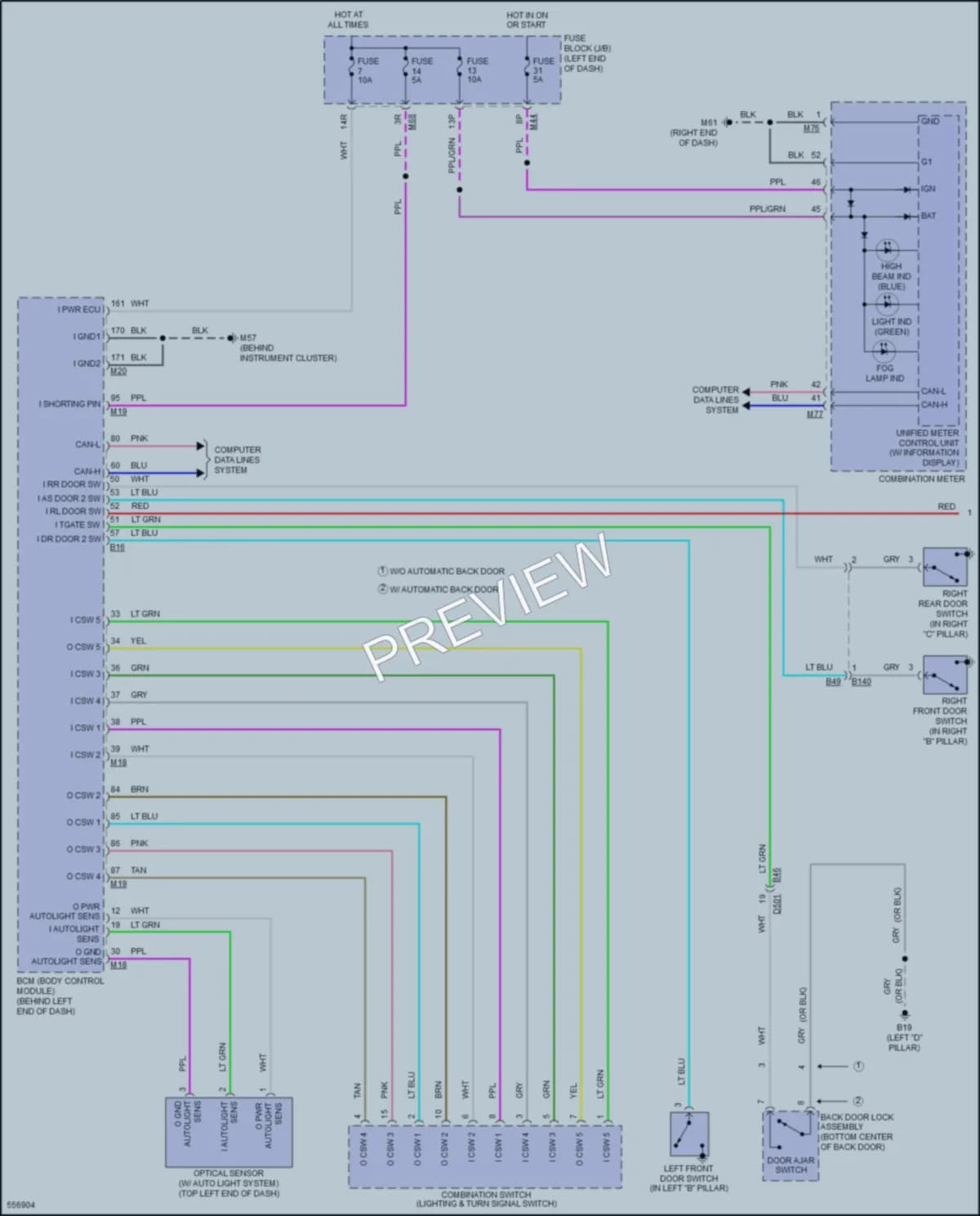 2017 Nissan Rogue Headlights wiring diagram preview