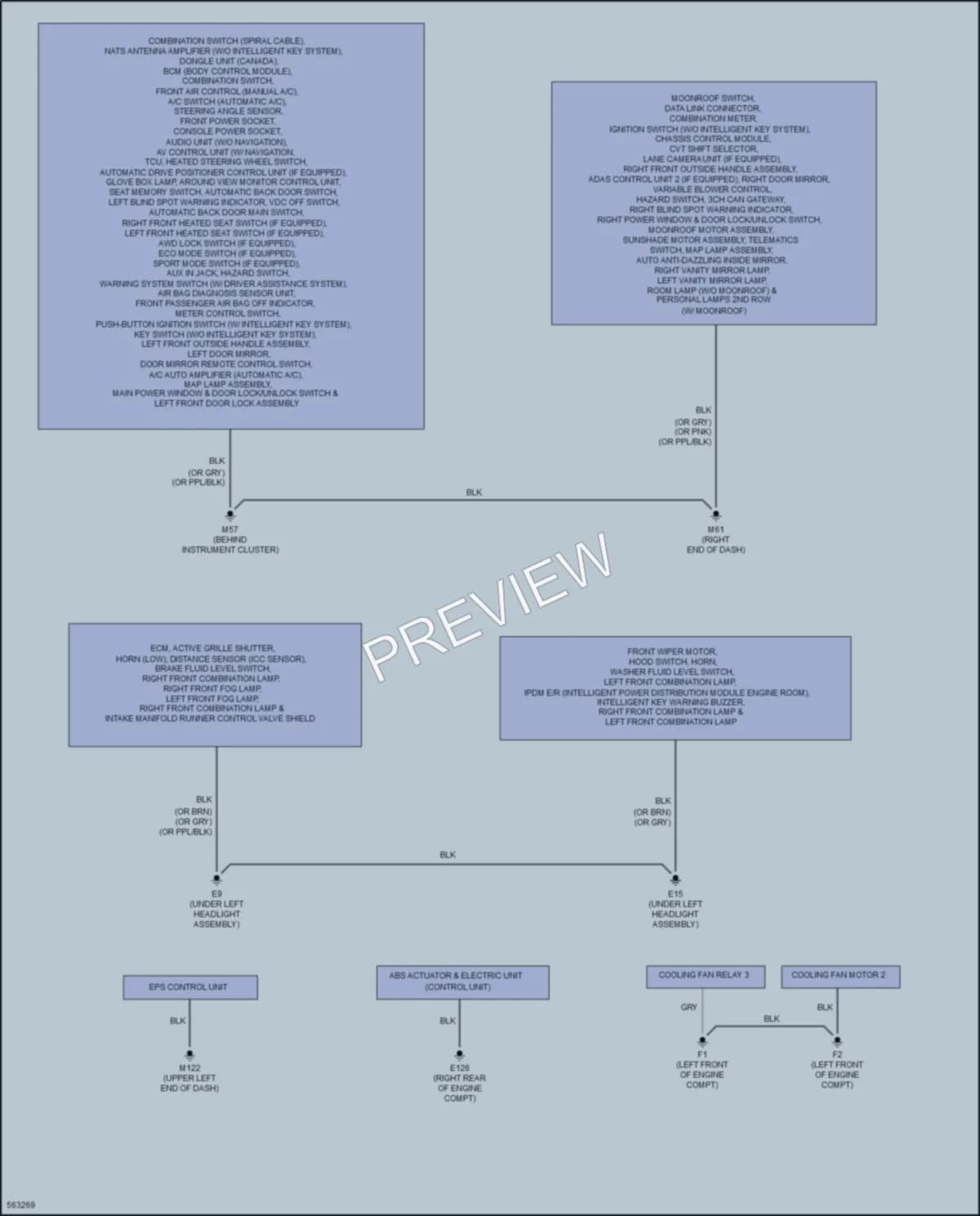 2017 Nissan RogueHybrid Ground Distribution wiring diagram preview
