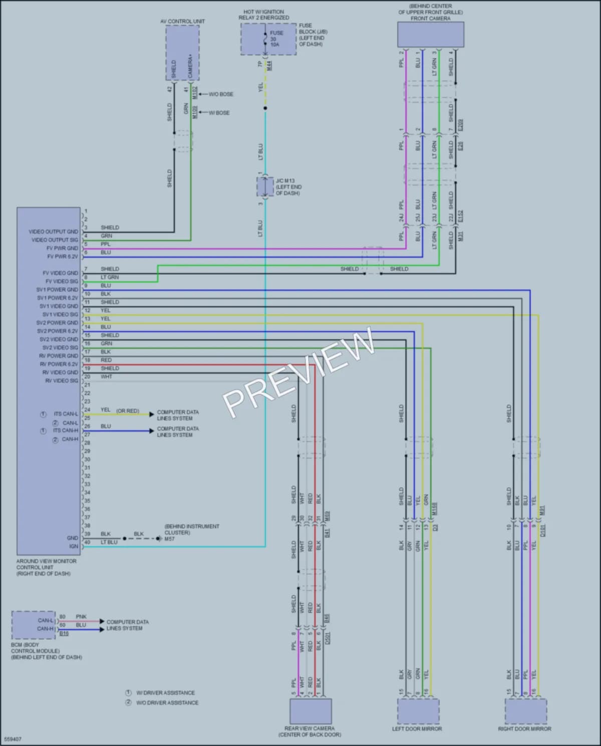 2017 Nissan RogueHybrid Navigation wiring diagram preview