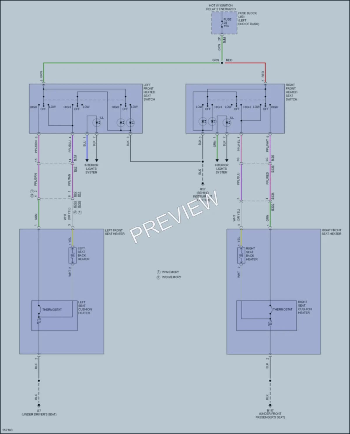 2017 Nissan RogueHybrid Power Seats wiring diagram preview