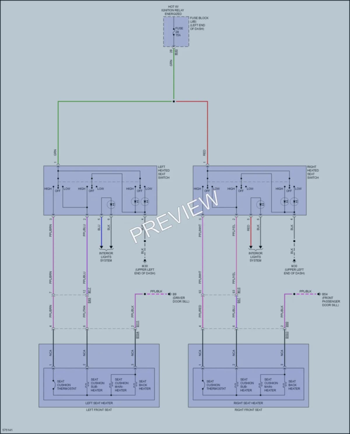 2017 Nissan RogueSport Power Seats wiring diagram preview