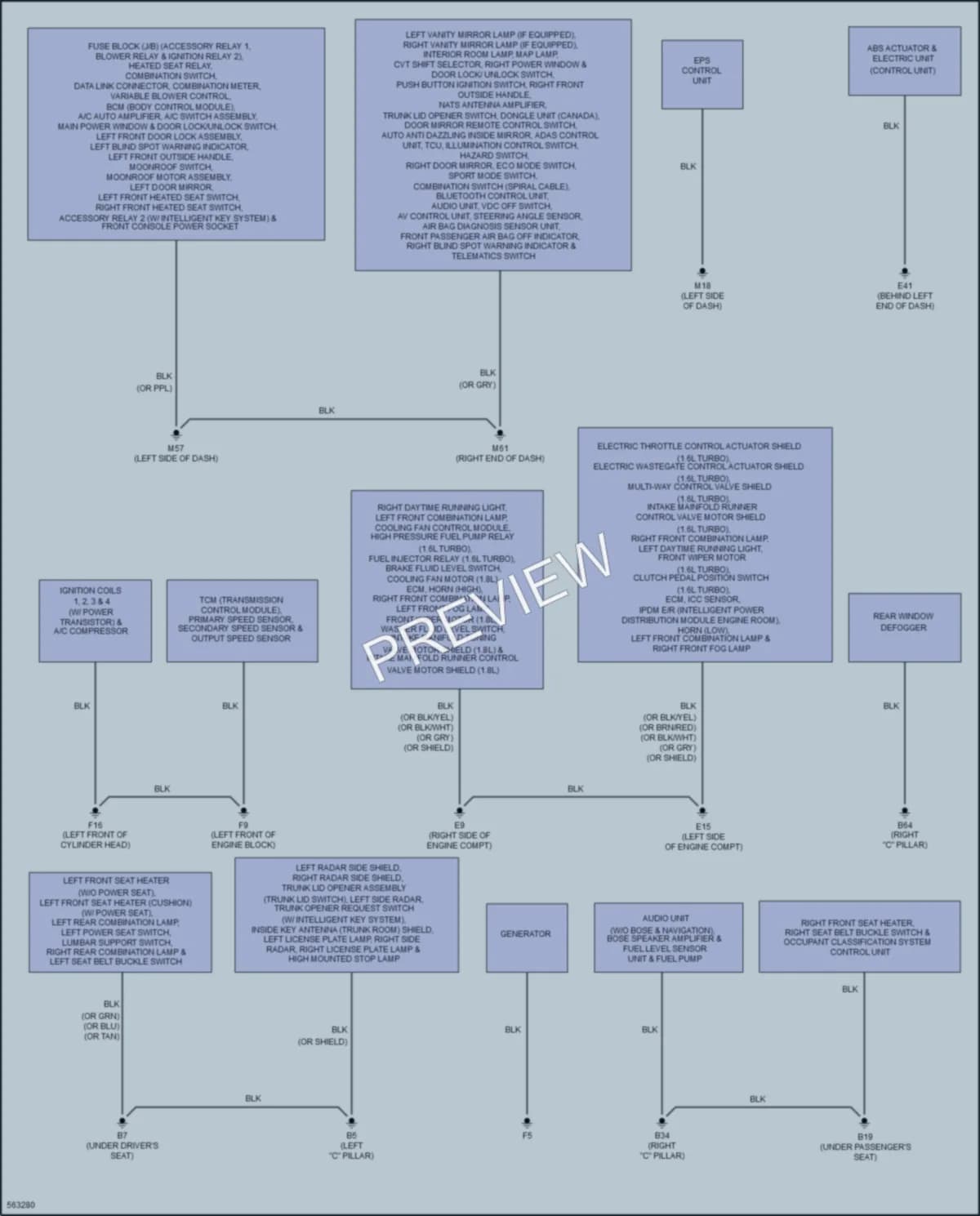 2017 Nissan Sentra Ground Distribution wiring diagram preview