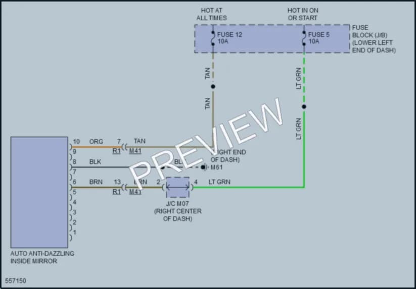 2017 Nissan Sentra Power Mirrors wiring diagram preview