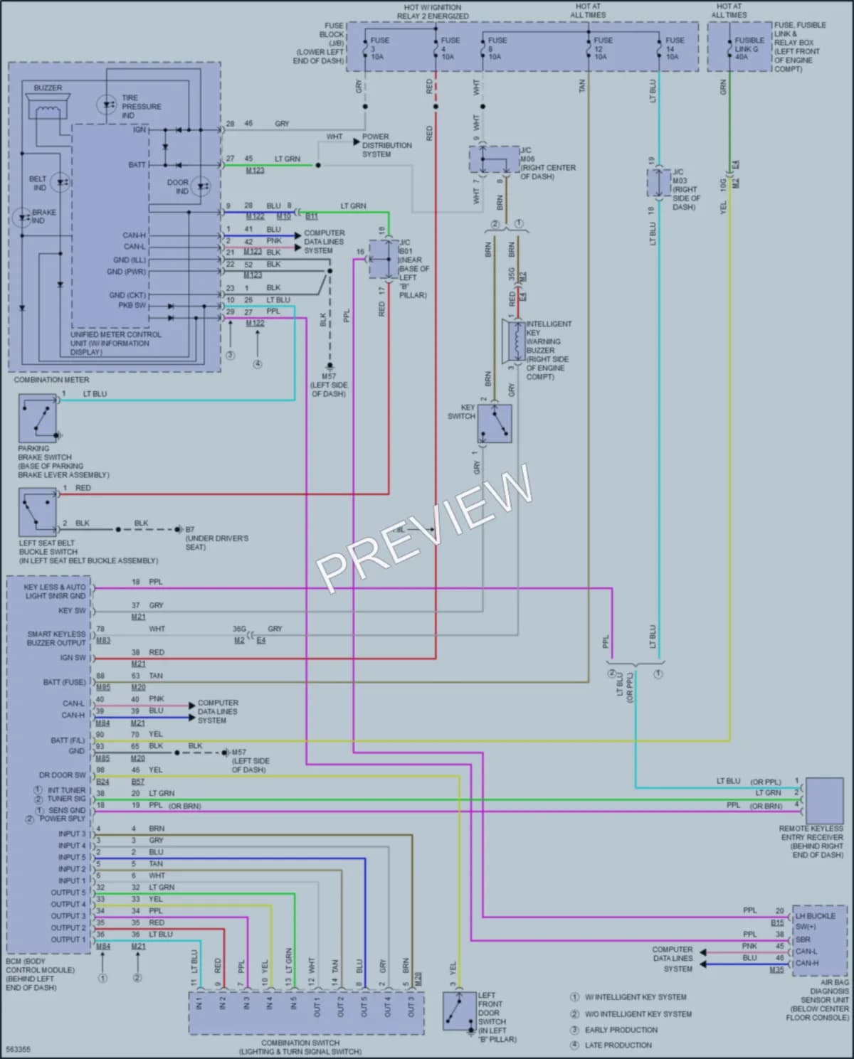 2017 Nissan Sentra Warning Systems wiring diagram preview