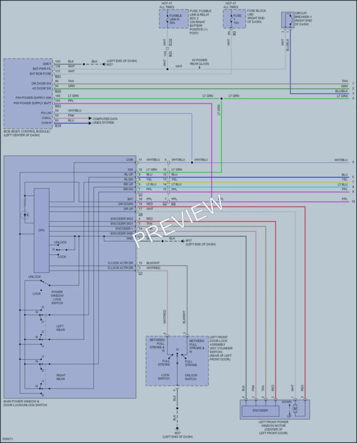 2017 Nissan Titan Power Windows wiring diagram preview