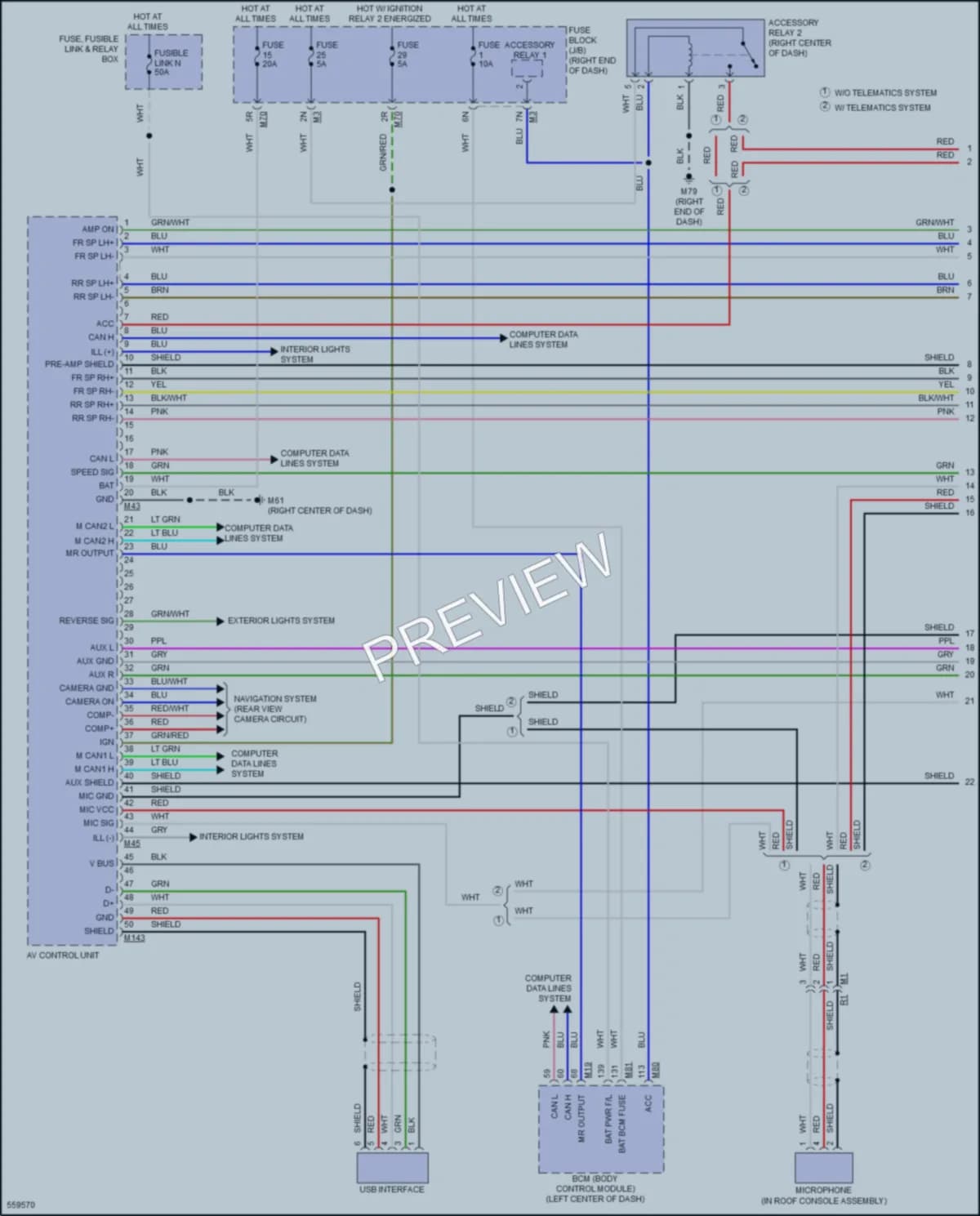 2017 Nissan Titan Radio wiring diagram preview