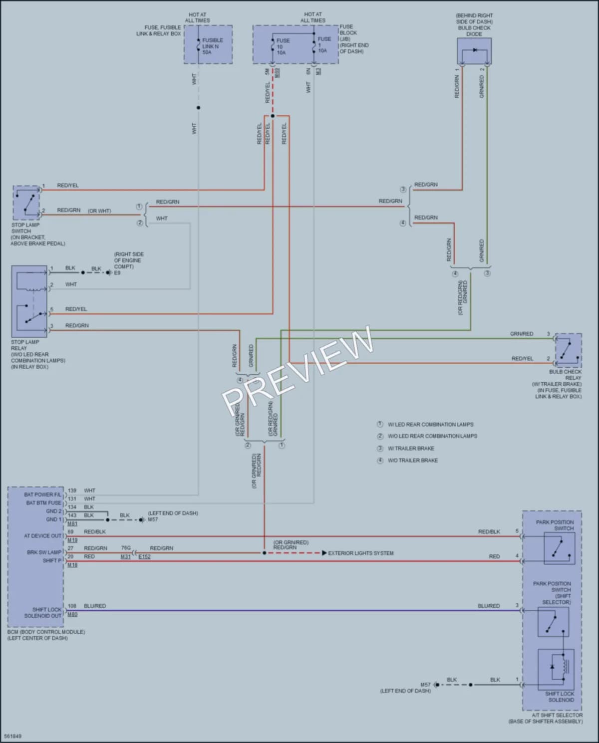2017 Nissan Titan Shift Interlock wiring diagram preview
