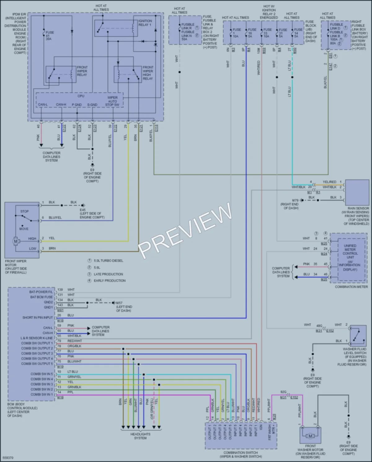 2017 Nissan TitanXD Wiper Washer wiring diagram preview