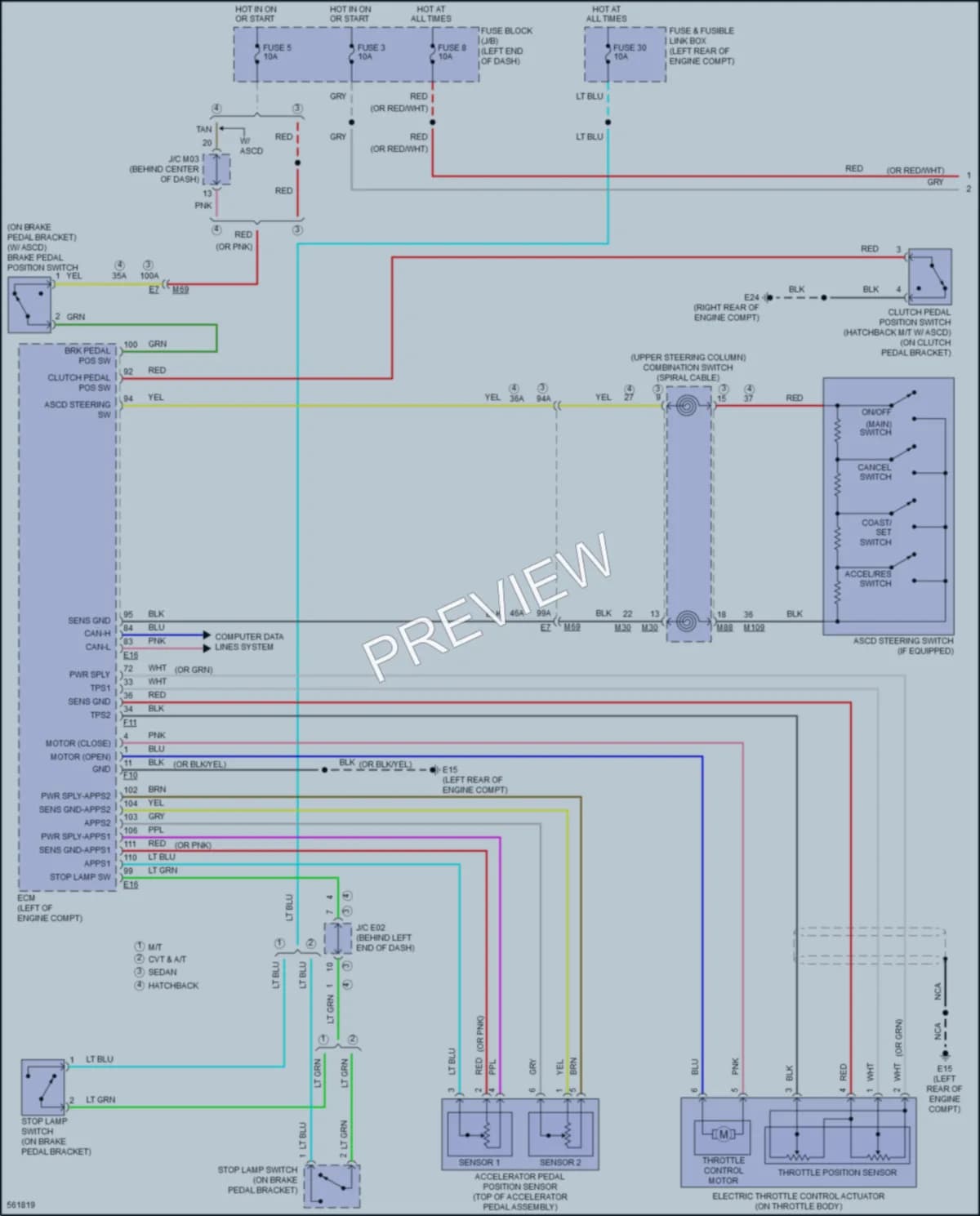 2017 Nissan Versa Cruise Control wiring diagram preview