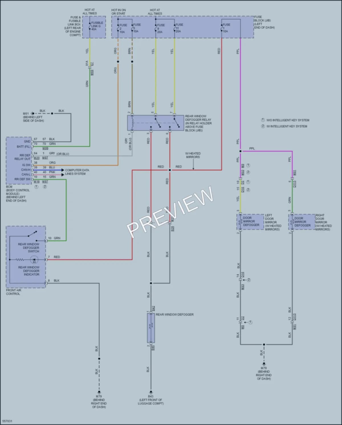 2017 Nissan Versa Defoggers wiring diagram preview