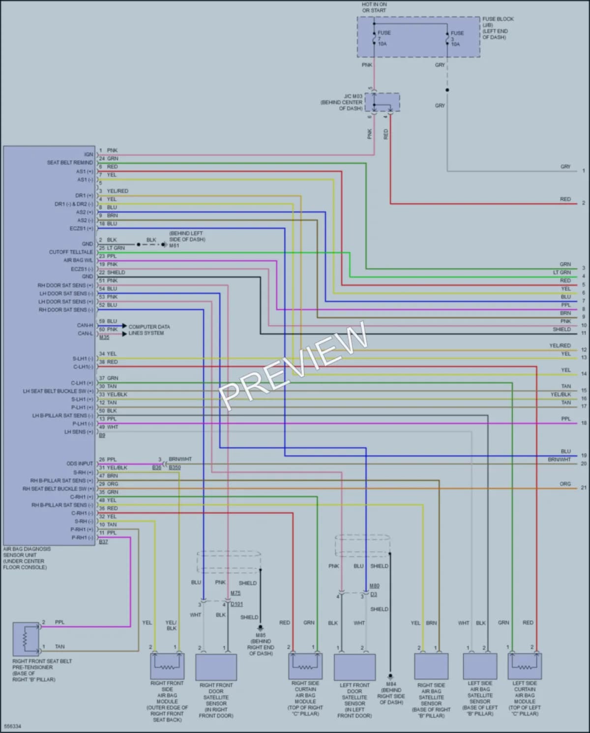 2017 Nissan Versa Supplemental Restraints wiring diagram preview