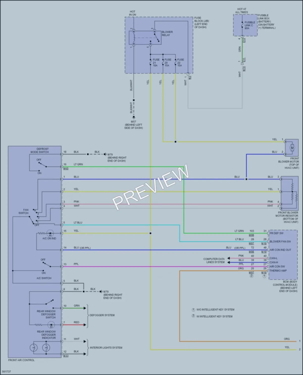 2017 Nissan VersaNote Air Conditioning wiring diagram preview