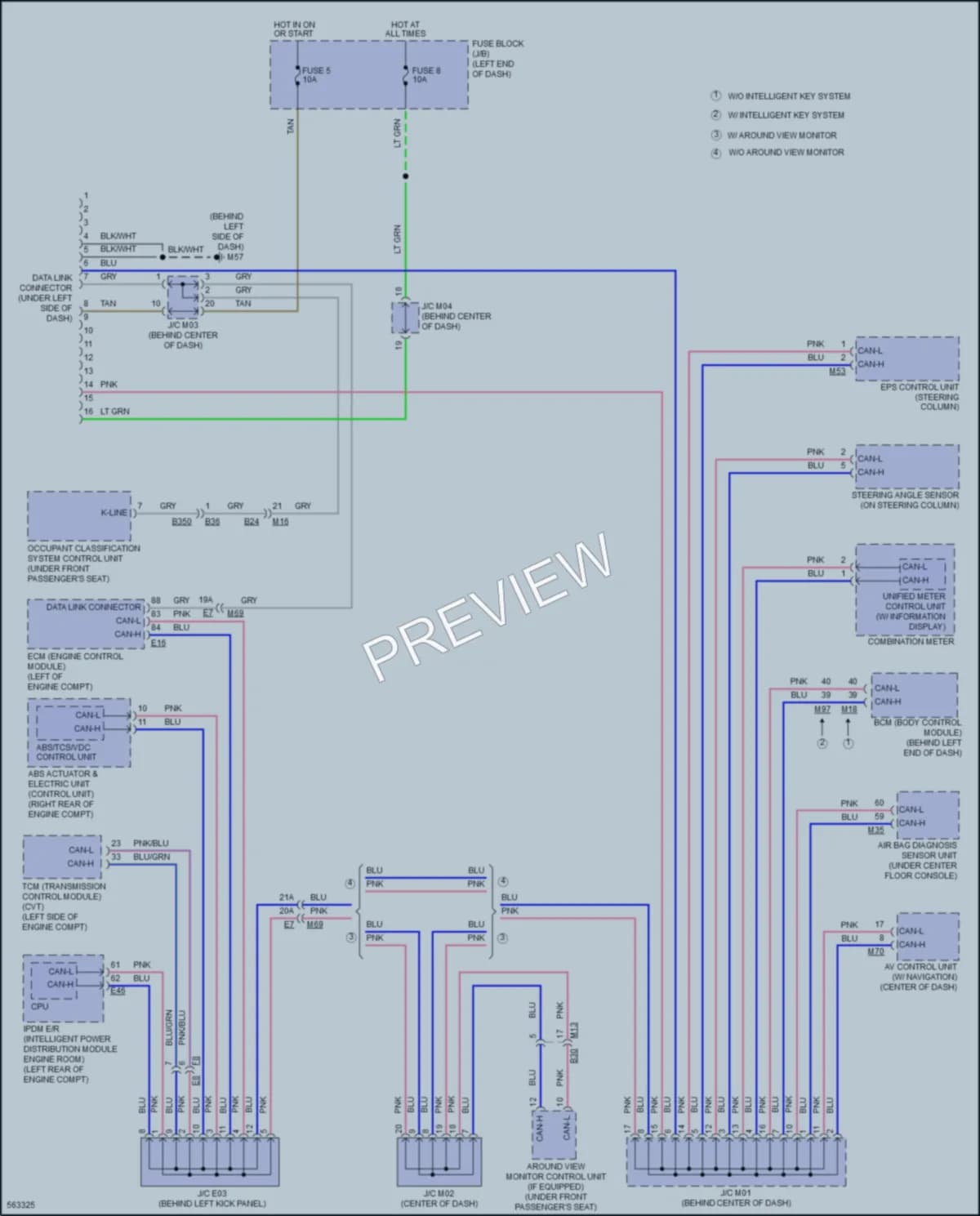 2017 Nissan VersaNote Computer Data Lines wiring diagram preview