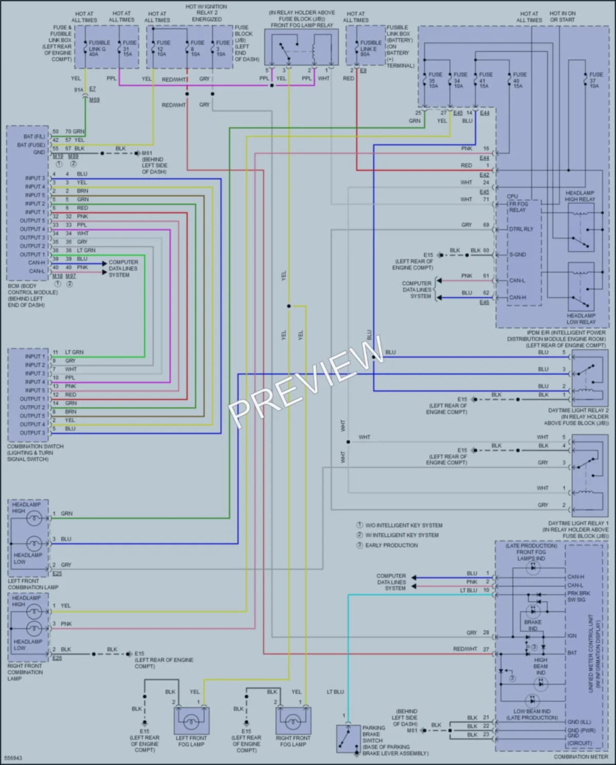 2017 Nissan VersaNote Headlights wiring diagram preview